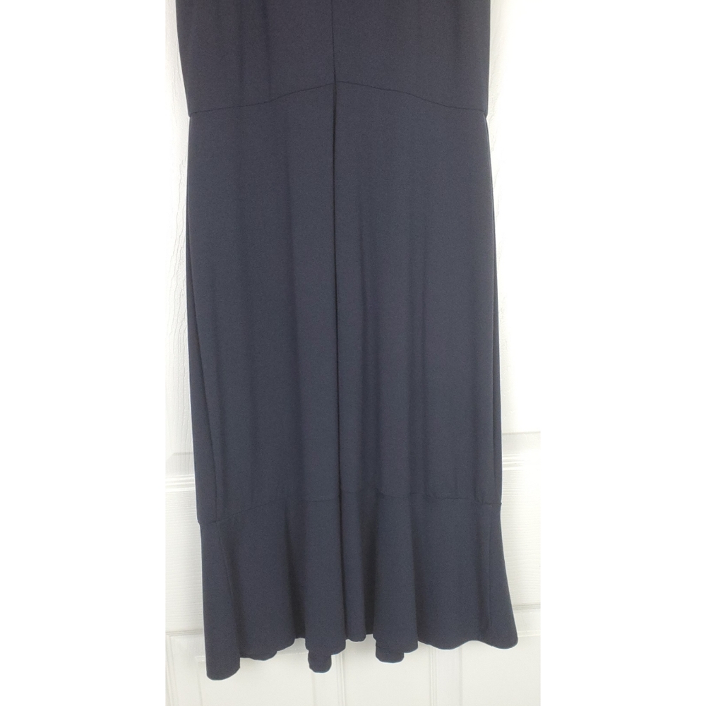 NWT Karl lagerfeld navy ruffle sleeveless dress - Picture 8 of 12